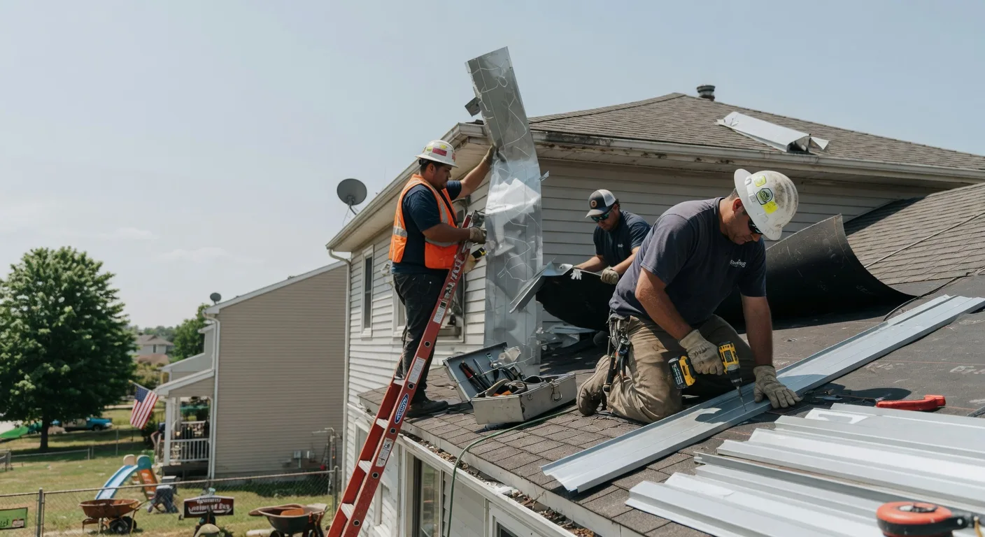 Storm Damage Metal Roof Repair in Plum City, WI